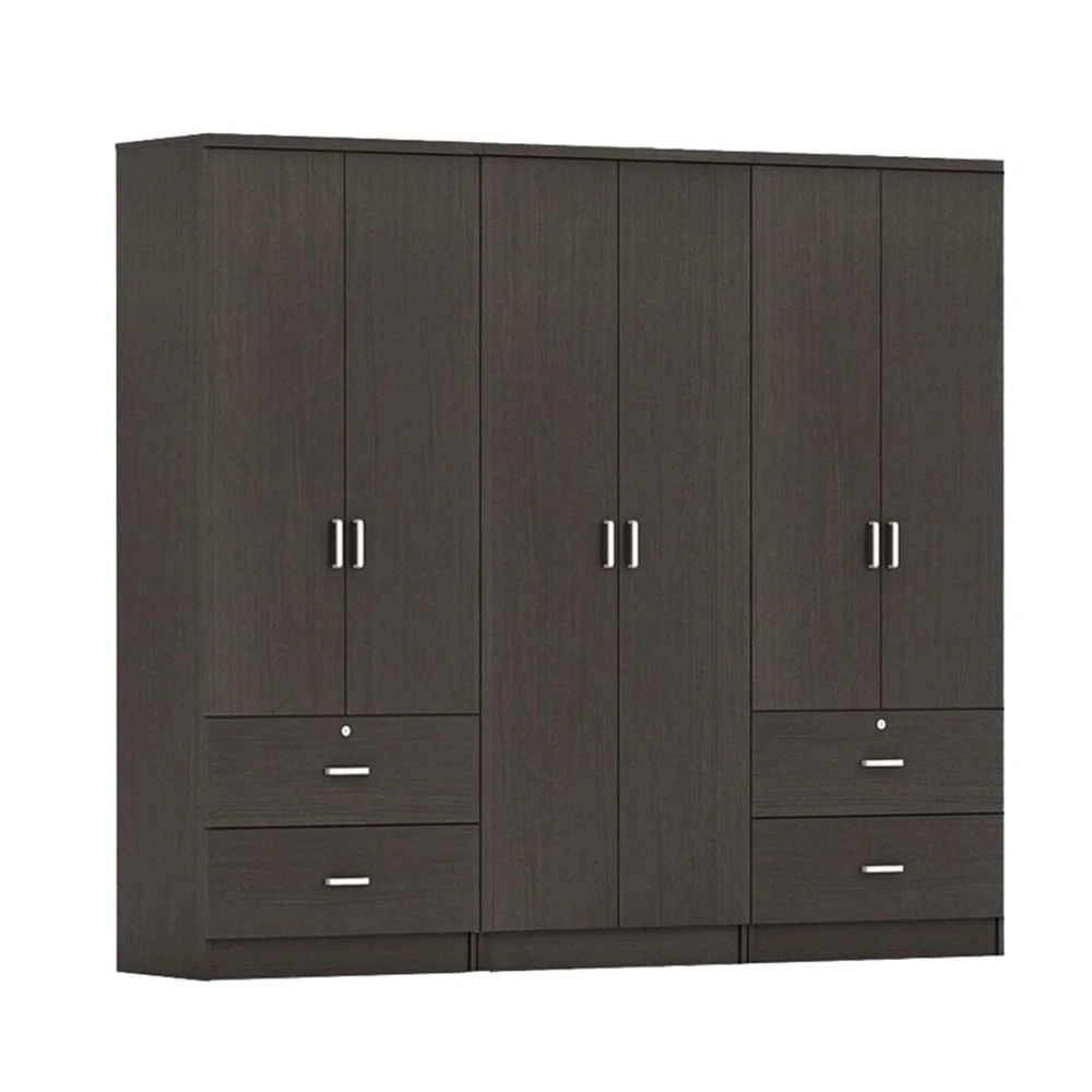 6 Door Wardrobe Hardwood 3PC